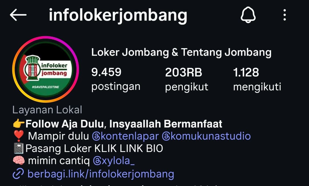 203.000+ follower mempercayai InfoLokerJombang